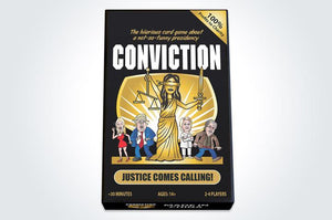 Conviction card game box